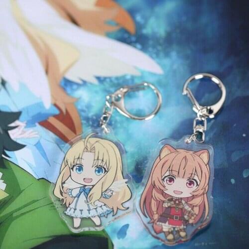 Anime The Rising of the Shield Hero Raphtalia Filo Acrylic Keychain Keyring Cosplay Props Gifts