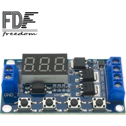 DC 12V 24V Dual MOS Tube LED Digital Time Delay Relay Trigger NEW Cycle Timer Delay Switch Circuit Board Timing Control Module
