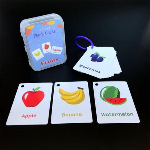 Baby English Learning Word Card Pocket Flash Cards Preschool Montessori Educational Toys Letters Alphabet ABC Numbers