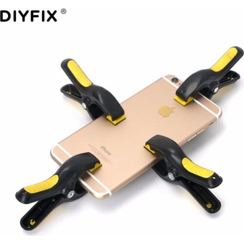 DIYFIX 4Pcs/lot Plastic Clip Fixture LCD Screen Fastening Clamp for iPhone Samsung iPad Tablet Cell Phone Repair Tool Kit