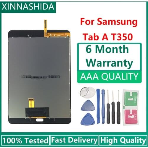 For Samsung GALAXY Tab A SM-T350 T350 T351 T355 LCD Display with Touch Screen Digitizer Sensors Full Assembly Panel Replacement
