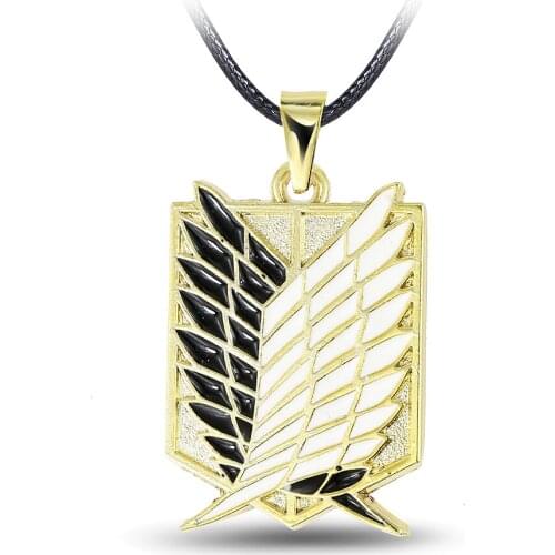 H&F Anime Attack On Titan Survey Corps collar Necklace Shingeki No Kyojin Cosplay 1 Statement Necklaces