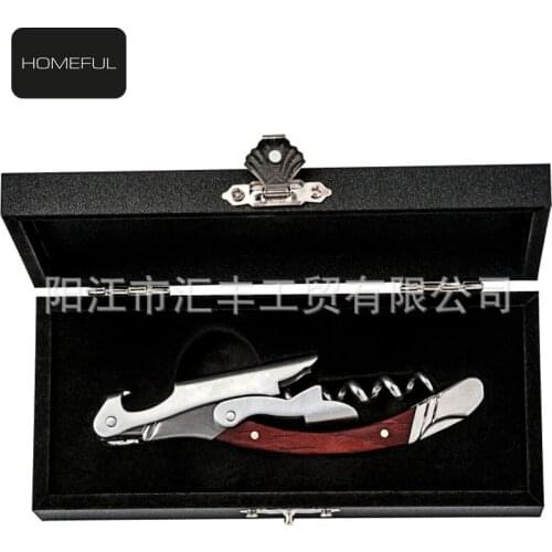 Multi-Function Rosewood Handle Bee Shrimp Head Knife Stainless Steel Wine Corkscrew Mdf Box Gift Box Bottle Opener Can Opener
