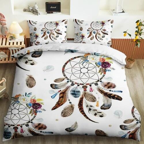 Custom Pillowcase Duvet Cover Set 3D Print Dreamcatcher Beding Set Home Bedroom Decor Fashion Bed Set Queen King Single Adult