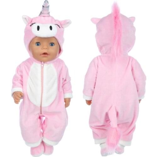 Pony Suit Doll Clothes Fit 17 inch 43cm Doll Clothes Born Baby Suit For Baby Birthday Fistival Gift