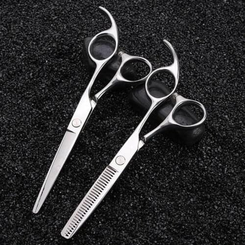 Professional Japan 440c 5.5 6 '' silver cut hair scissors haircut thinning barber makas hair cutting shears hairdresser scissors
