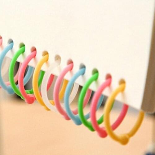 Colorful Plastic Circle Ring Multi-Function Creative Loose-Leaf Binder Ring For DIY Album Book Binder Hoops Office Binding Rings