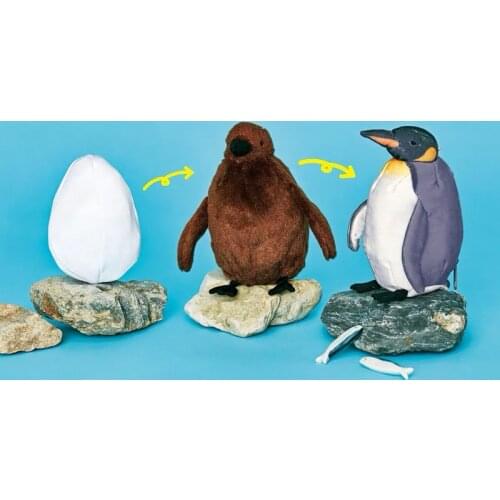 Evolving Penguin Plushie Japanese Cute Eggs Chicks Adult Penguins Coin Purse Wrist Coin Wallet Pouch Women Handbag Cards Holder