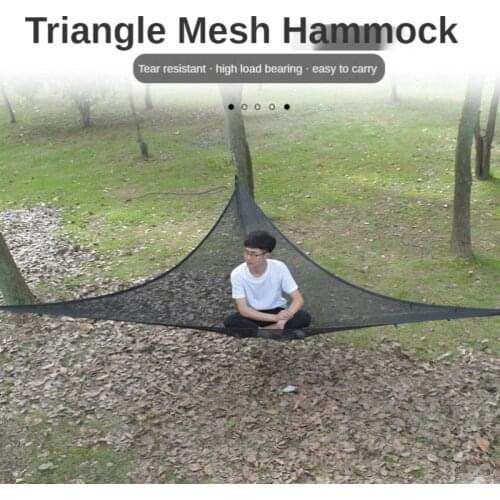 Revolutionary Giant Aerial Camping Hammock Portable Triangle Mesh Aerial Mat Multi Person Camping Hammock Sleeping Swing Hammock