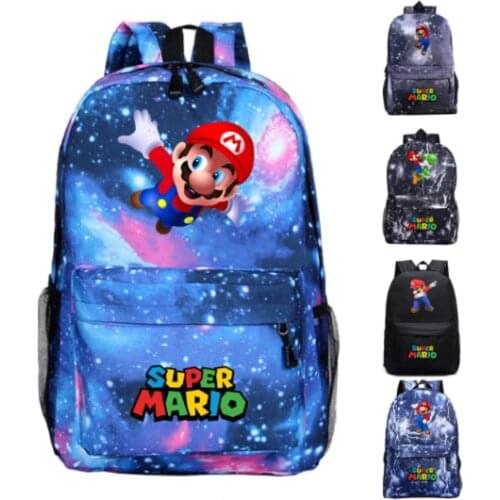 Kawaii Super Mario Backpack Laptop Knapsack Boys Girls School Bags Mochila Men Daily Bagpack Women Travel Rucksack School Gift