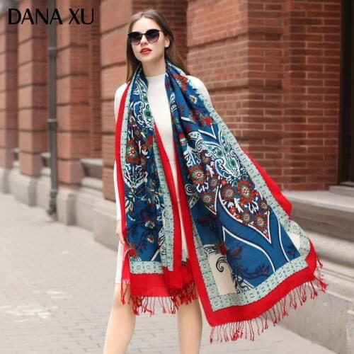 DANAXU Bufanda Mujer Wool Poncho Head Women large Size Lady Carf Warm Shawl Stoles Luxury Brand Pashmina Bandana Scarf Hijab Set