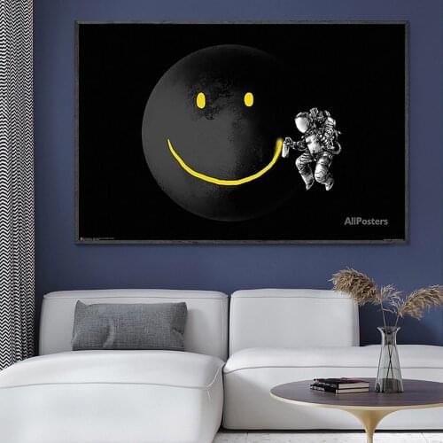 SP076 Silk Cloth Wall Poster Make a Smile Art Home Decoration Gift