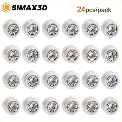 SIMAX3D Small Openbuilds Clear POM Wheel Plastic Passive Pulley with 685z Bearing Idler Pulley Gear Perlin Wheel for 3D Printer