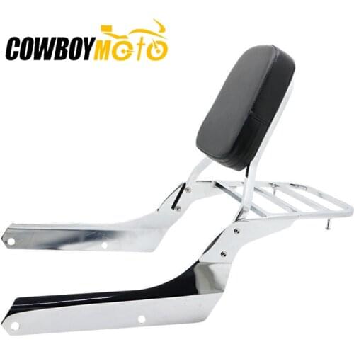 Motorcycle Passenger Backrest Sissy Bar Luggage Rack Pad Kit For Honda VT750 C2 Shadow Phantom Spirit 750 2007-2015 2014 2013