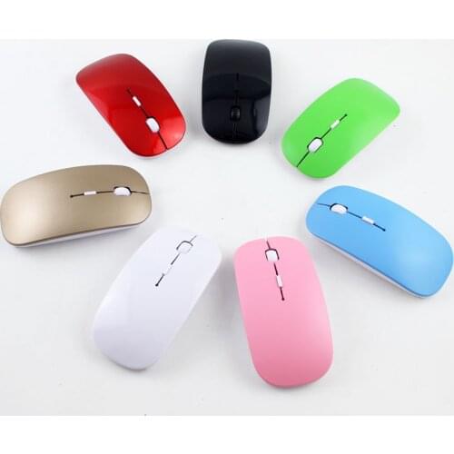 Ultra Slim 1600 DPI USB Optical Wireless Computer Mouse 2.4G Receiver Office Home Use Mouse for Apple Mac PC Laptop Mice