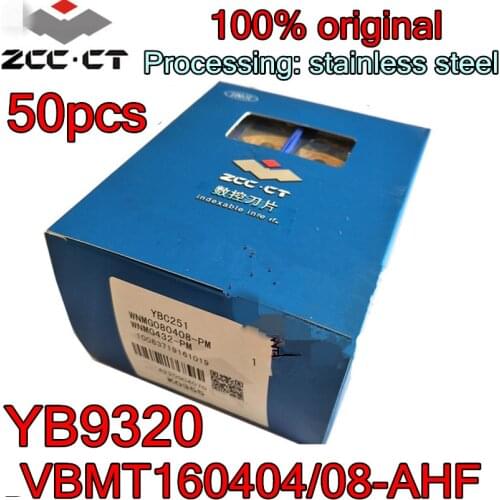 VBMT160404-AHF VBMT160408-AHF YB9320 50pcs 100% original Zcc.ct Carbide insert Processing: stainless steel