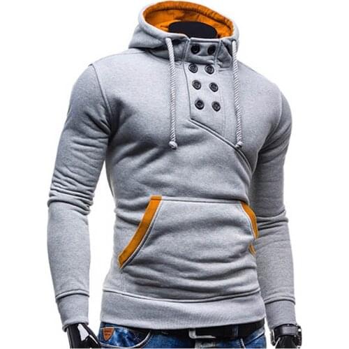 Top quality 2020 Spring autumn double-breasted pullover hip hop hoodies slim fit fleece patchwork young boys mens clothing