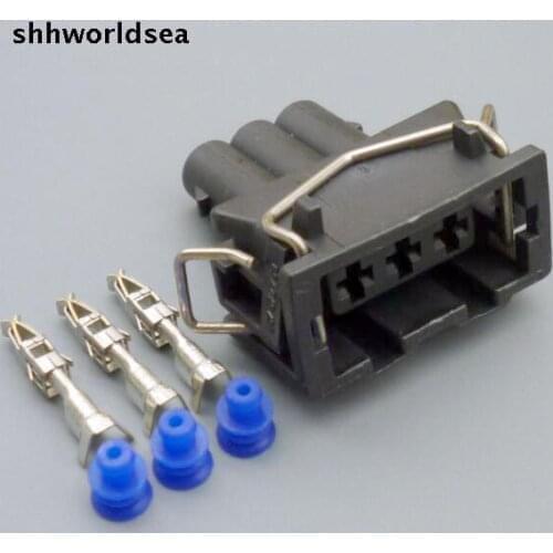 Worldgolden 5/30/100sets kit 3.5mm 3p 3way waterproof cable connector 357 972 753