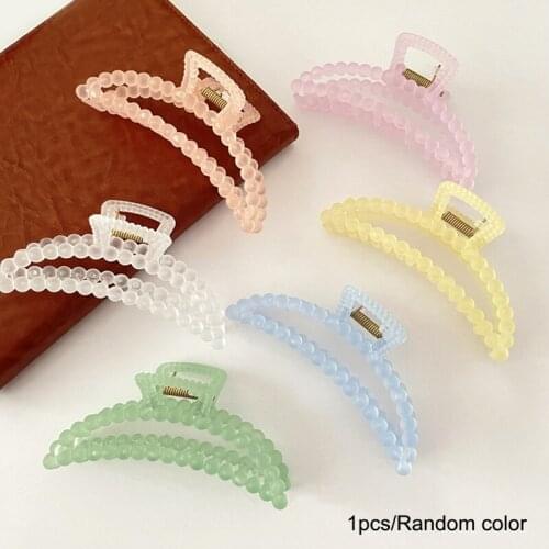 Moon Shaped Hair Claw Clips Korean Style Non Slip Design Plastic Fashion Colorful Vintage Hair Clamp Hair Accessories BH