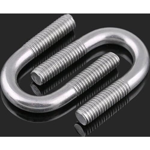 1pcs M10 U-screw U-shaped card bolt Riding cassette hoop 304 stainless steel Pipe diameter 27mm-220mm