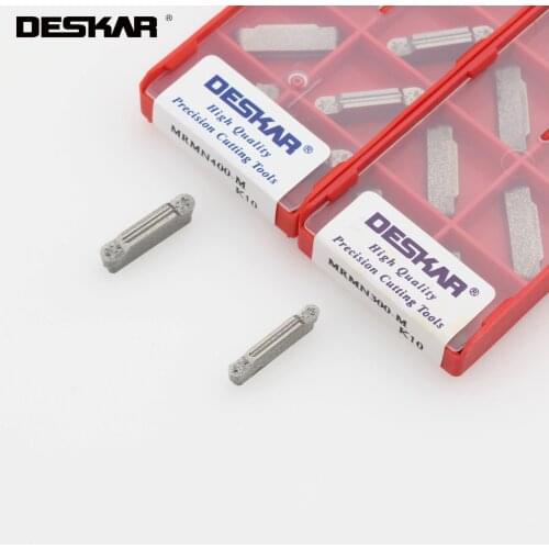 10PCS DESKAR MRMN200-G MRMN300-M MRMN400-M 100% original CNC Lathe Cutting Tools Grooving Blades Carbide Inserts For Aluminum
