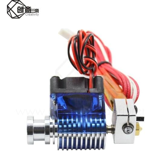 3D Printer J-head Hotend with Single Cooling Fan for 1.75mm/3.0mm 3D v6 bowden Filament Wade Extruder 0.2mm/0.3mm/0.4mm Nozzle