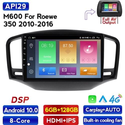 4G LTE IPS DSP Android Autoradio Car Multimedia video player For Roewe 350 2010-2016 voice control Carplay 8core 4GRAM 64GROM
