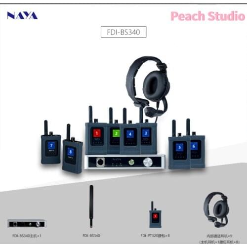 NAYA FDI-BS340 Wireless Full duplex Intercom System 2000m transmit distance Support Switcher TALLY Light Interphone