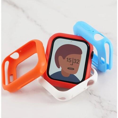 Cover For Apple watch Case 40mm 44mm iWatch Case 42mm 38mm Accessories Silicon bumper Protector Apple watch Series 2 3 4 5 Se 6