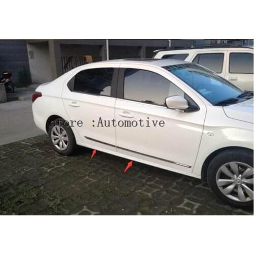 For CITROEN Elysee for Peugeot 301 2013 2014 2015 2016 2017 High Quality! Car styling Side Door Body Molding Cover