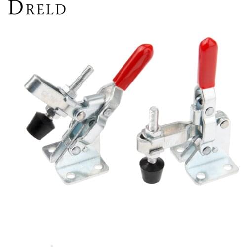 DRELD 2pcs GH-101-A Toggle Clamps Tool 50Kg/110Lb Holding Capacity Vertical Quick Release Fixture Toggle Clamp for Hand Tools