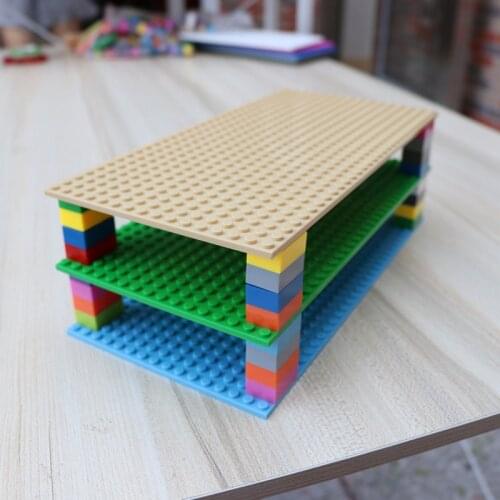 10 colors Double Sides 16*32 Dots DIY Building Blocks Base Plate Compatible Action Figures For Baby Toys MOC Accessory 5pcs/lot