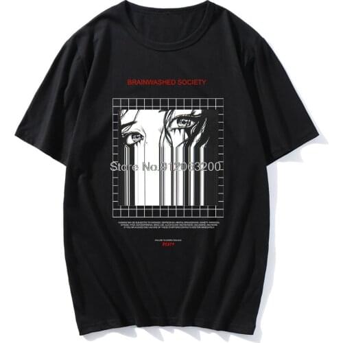 New Fashion Anime Brainwashed Society Printed O-neck TShirt Fashion Comfortable Tshirt Casual Oversize Hot Sale Tops
