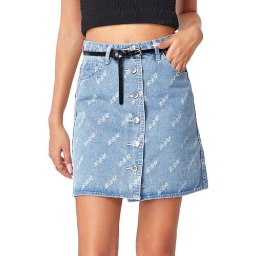 ICCLEK Denim Skirts For Women