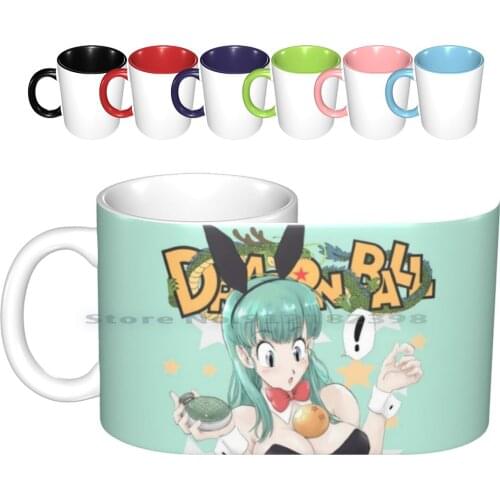 Bulma-Asset Ceramic Mugs Coffee Cups Milk Tea Mug Bulma Anime Dbz Z Trunks Piccolo Capsule Cell Dbs Goten Roshi Master Roshi