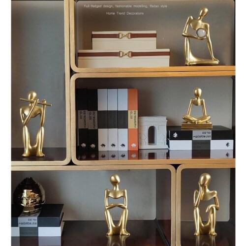 Nordic Creative Ornaments Living Room Decoration Resin Thinker Decoration Gifts Characters Abstract Musical Instruments Crafts