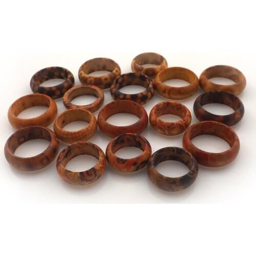 Fashion Wood Rings Kids Rings Mix Color Mix Size 50pcs Wholesale Free Shipping