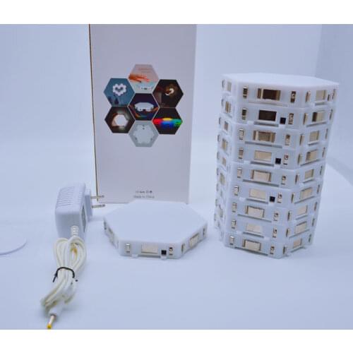 Wall lamp creative touch sensing bedside lamp wall living room bedroom decoration honeycomb quantum light