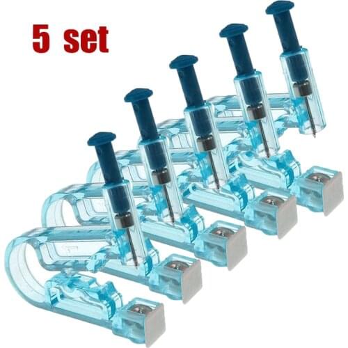 5/1pcs/Set Ear Piercing Gun Kit Asepsis Disposable Healthy Safety Earring Piercer Tool Machine Kit Studs Nose Lip Body Jewelry