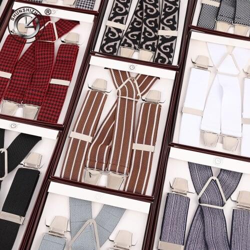 Fashion High Quality X Men 4 Clips Brace Brand Unisex Classic Vintage Suspenders Accessory