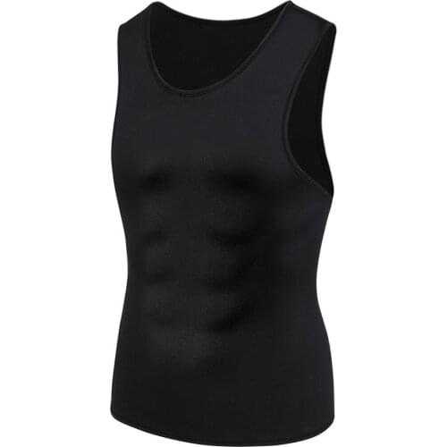 Plus Size Men Neoprene Shaper Slimmer Weightloss Workout Waist Trainer Vest Sauna Tank Top Workout Corset Shapewear