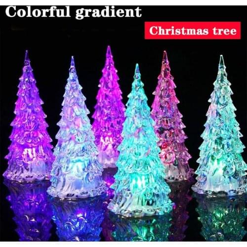 Christmas Tree Colorful Changing LED Desk Table Lamp Light With Seven Colors Romatic