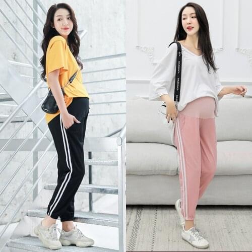 Pregnant Women Sexy Yoga Pants Adjustable Elastic Waist Sport Wear Pants Fitness Pants Workout Running Maternity Sport Trousers