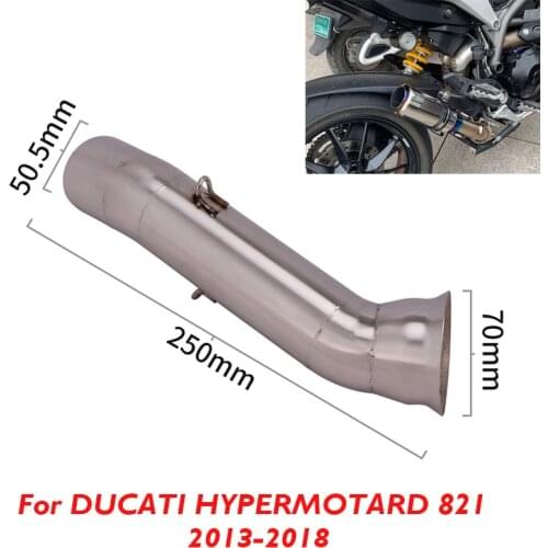 Motorcycle Exhaust System Connection Middle Mid Link Pipe for DUCATI HYPERMOTARD 821 HYPERSTRADA 821 2013-2018