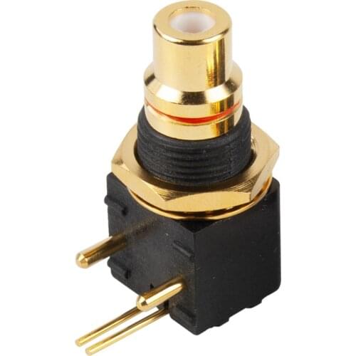 Taiwan gold-plated RCA seat turntable DAC decoder digital coaxial input and output PCB 90 degree solder plate socket