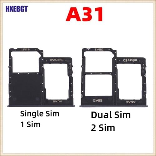 Phone SIM SD Card Slot Holder For Samsung Galaxy A31 A315F A315 Phone SIM Chip Card Replacement Repair Parts