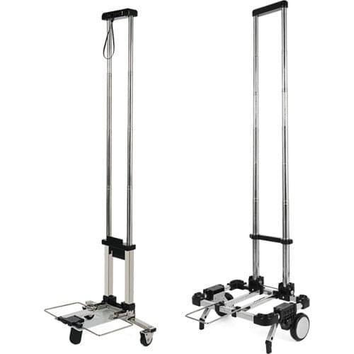 Mini Shopping Cart Grocery Small Trolley, Household Portable Folding Wagon Luggage Truck