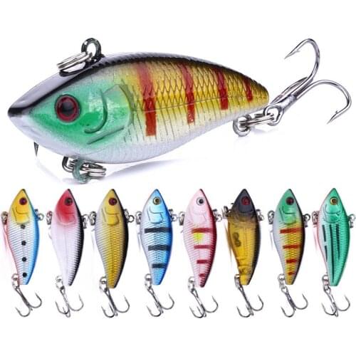 VIB Bait 6g 50mm Hard VIB Lures Fishing Bait Treble Hook Crankbait Fishing Tackle Leurre Pesca Colorful Paiting