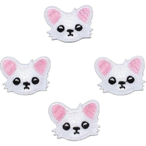 10pcs Embroidered Cat Patches Iron On Cartoon Animal Stickers DIY Apparel Pants Patch Handmade Jeans Coats Bags Shoes Appliques