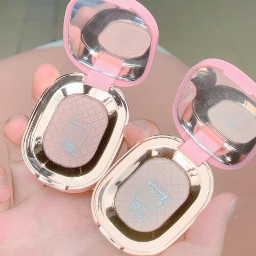 Xixi Monochrome Eyeshadow Palette Fine Shimmering Pearlescent Matte Lying Silkworm Earth Eyeshadow Champagne Eyeshadow Palette